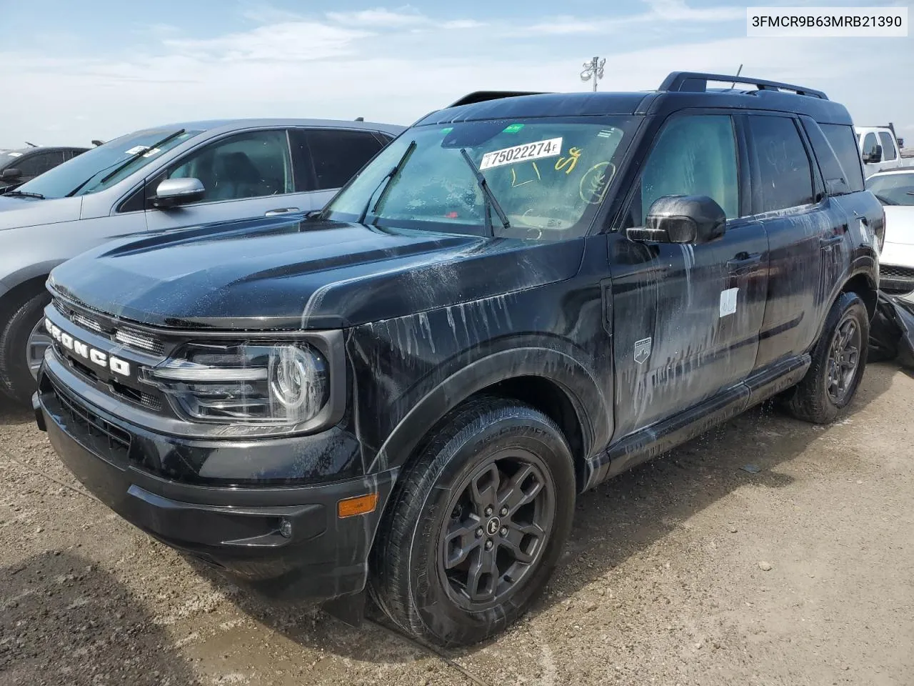 2021 Ford Bronco Sport Big Bend VIN: 3FMCR9B63MRB21390 Lot: 75022274