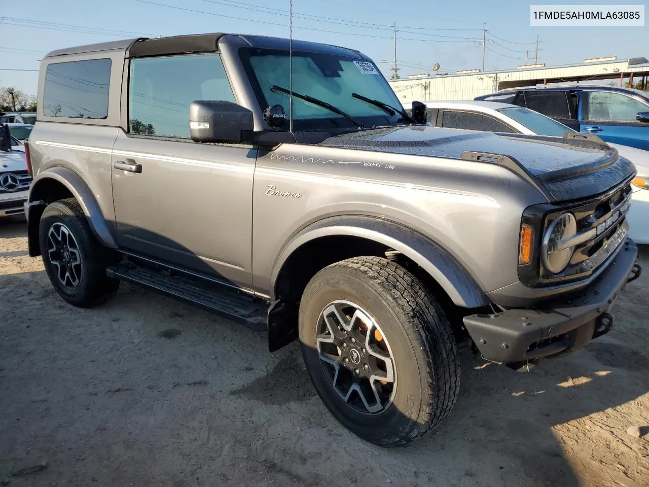 2021 Ford Bronco Base VIN: 1FMDE5AH0MLA63085 Lot: 75057854