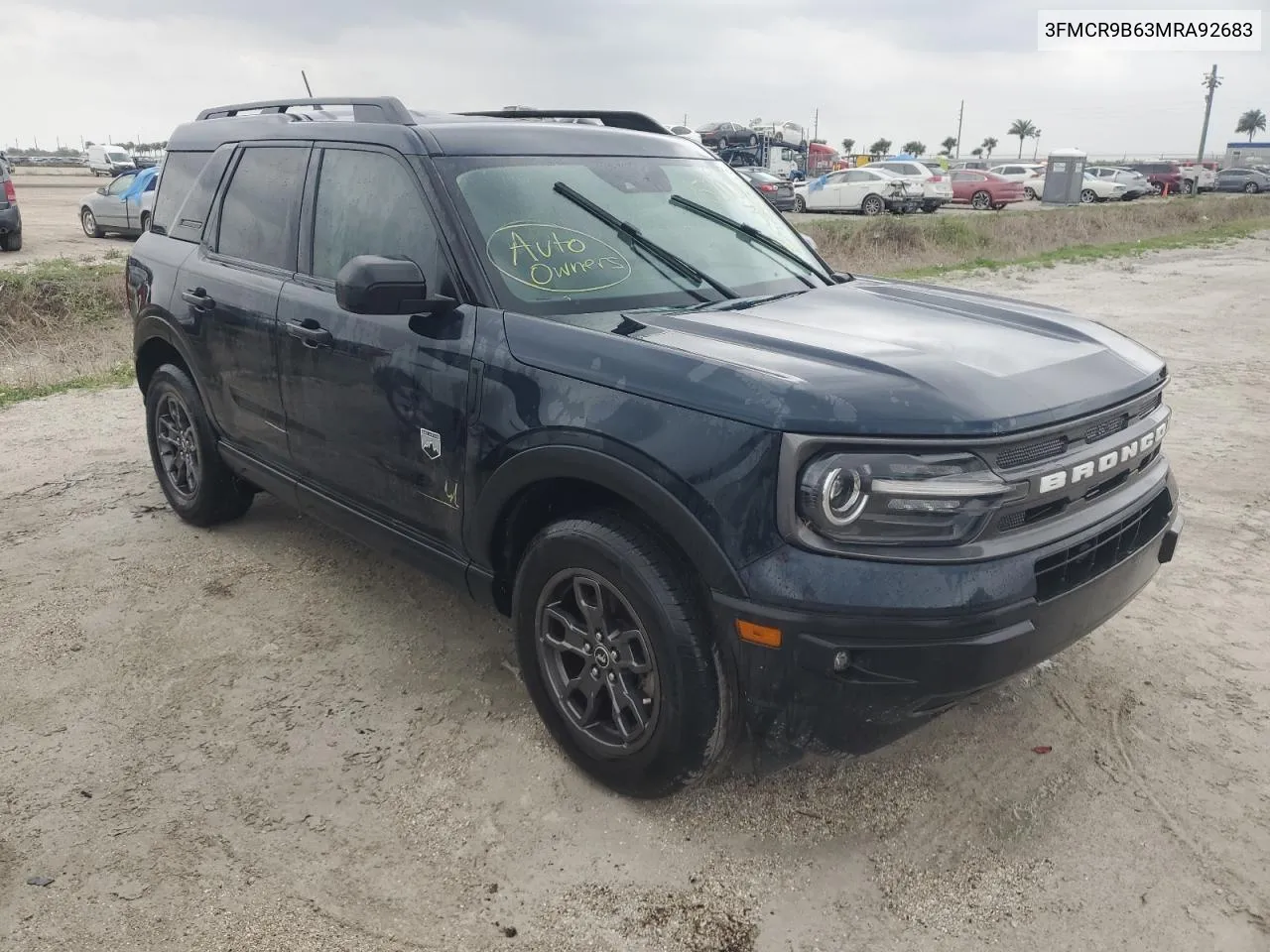 2021 Ford Bronco Sport Big Bend VIN: 3FMCR9B63MRA92683 Lot: 75200704