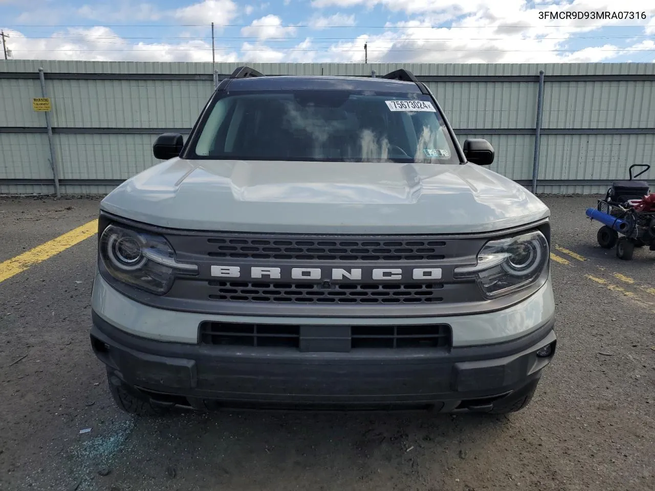 2021 Ford Bronco Sport Badlands VIN: 3FMCR9D93MRA07316 Lot: 75673024