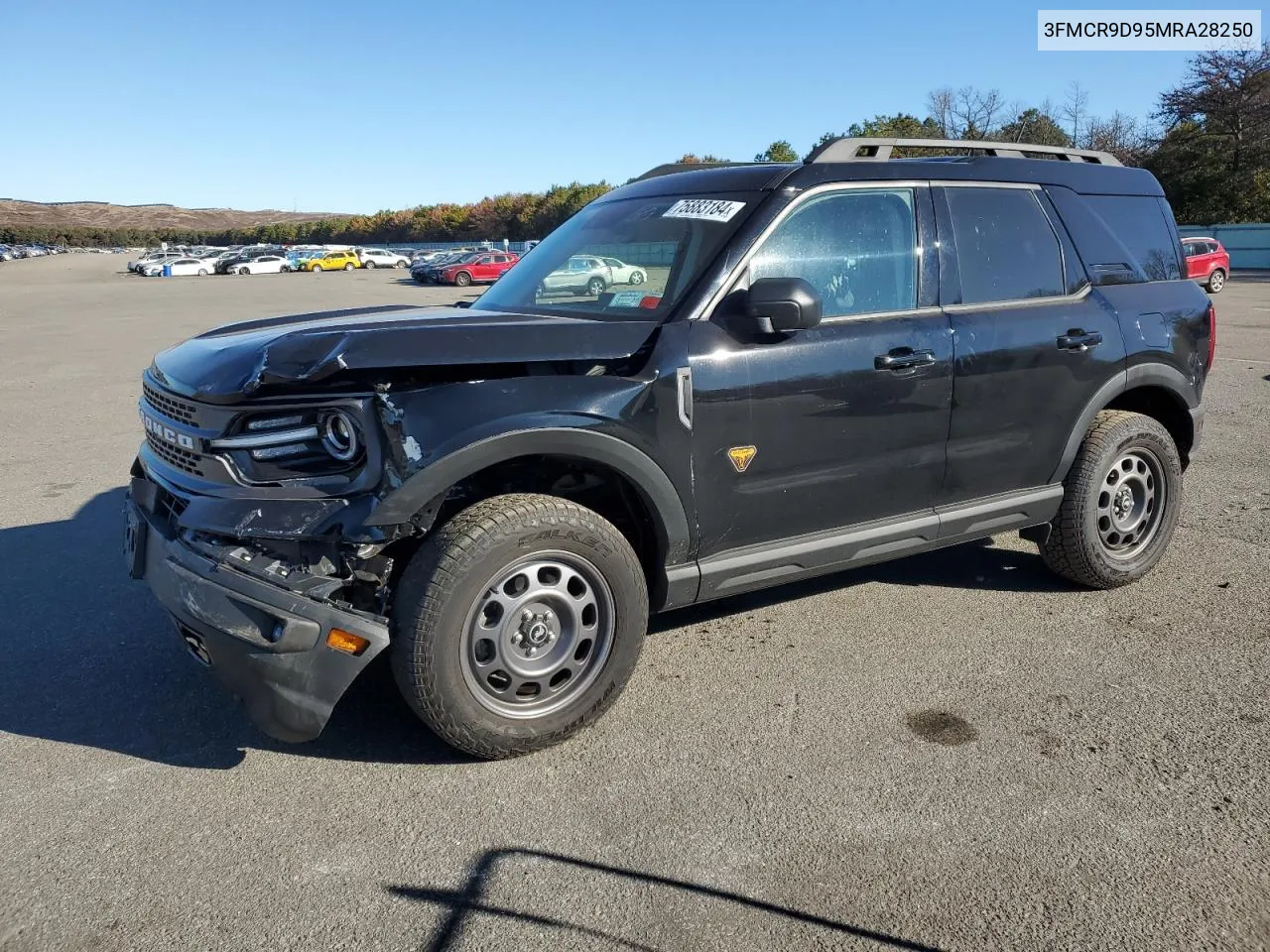 2021 Ford Bronco Sport Badlands VIN: 3FMCR9D95MRA28250 Lot: 75883184