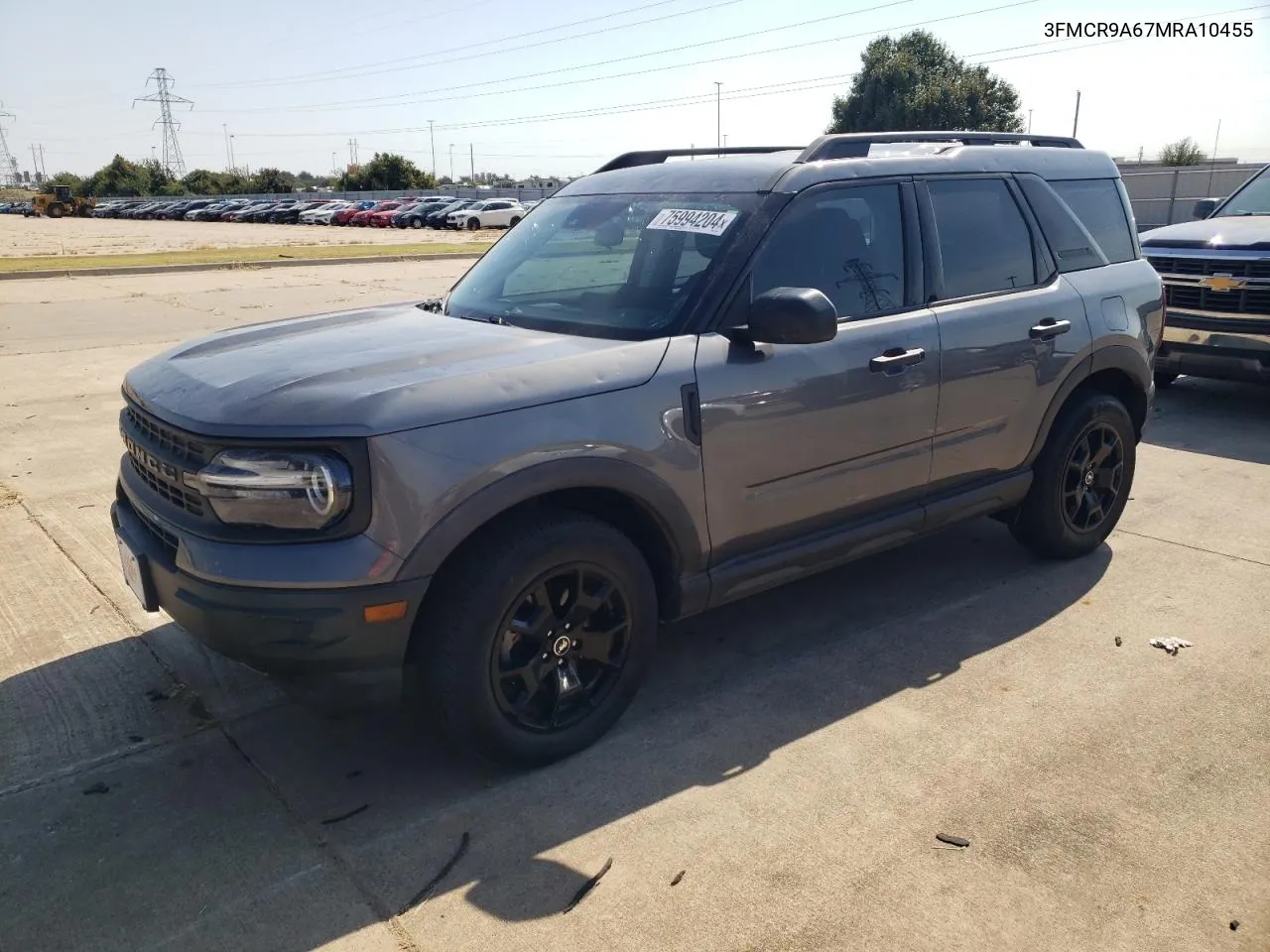 2021 Ford Bronco Sport VIN: 3FMCR9A67MRA10455 Lot: 75994204