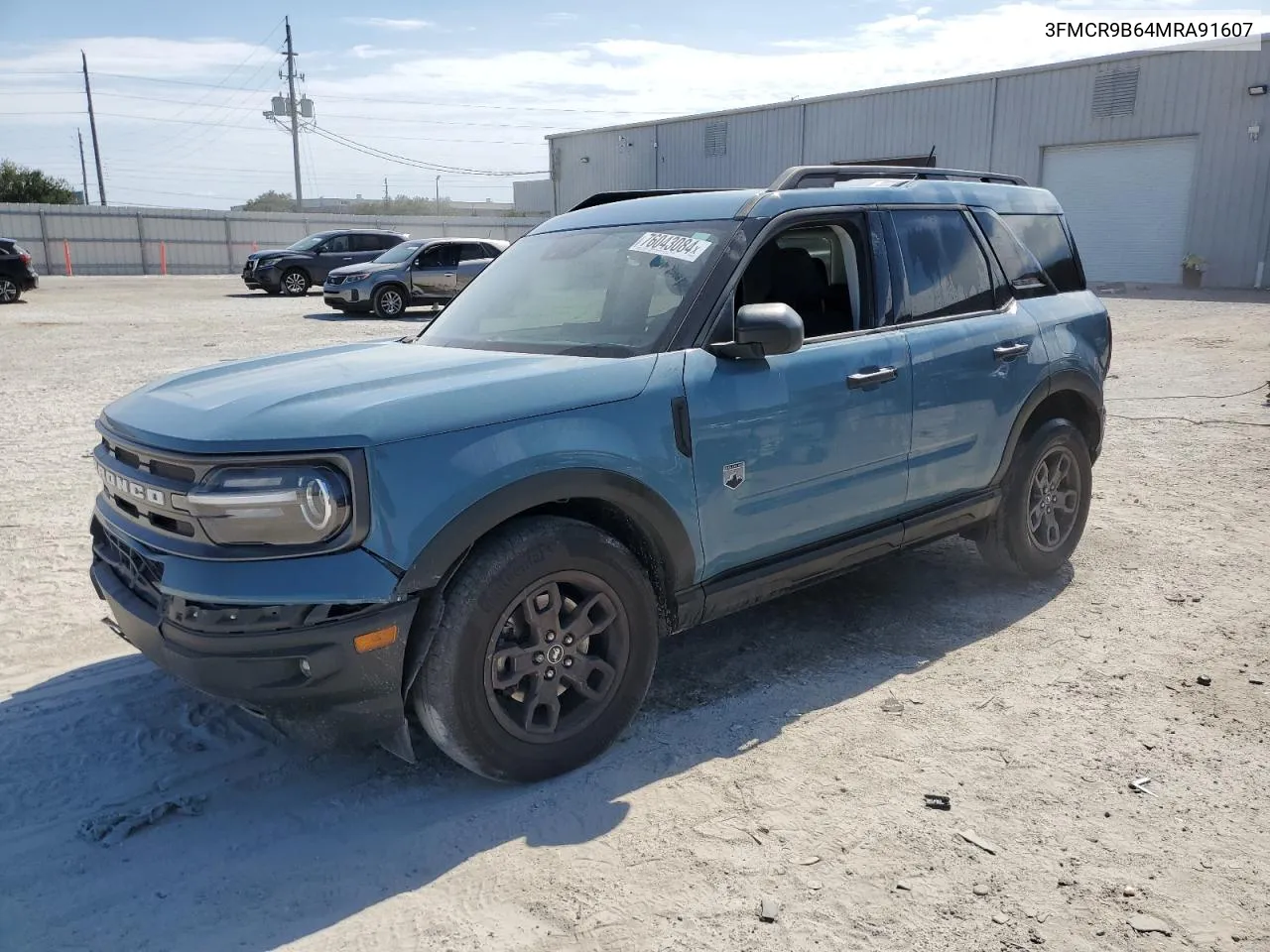 2021 Ford Bronco Sport Big Bend VIN: 3FMCR9B64MRA91607 Lot: 76043084