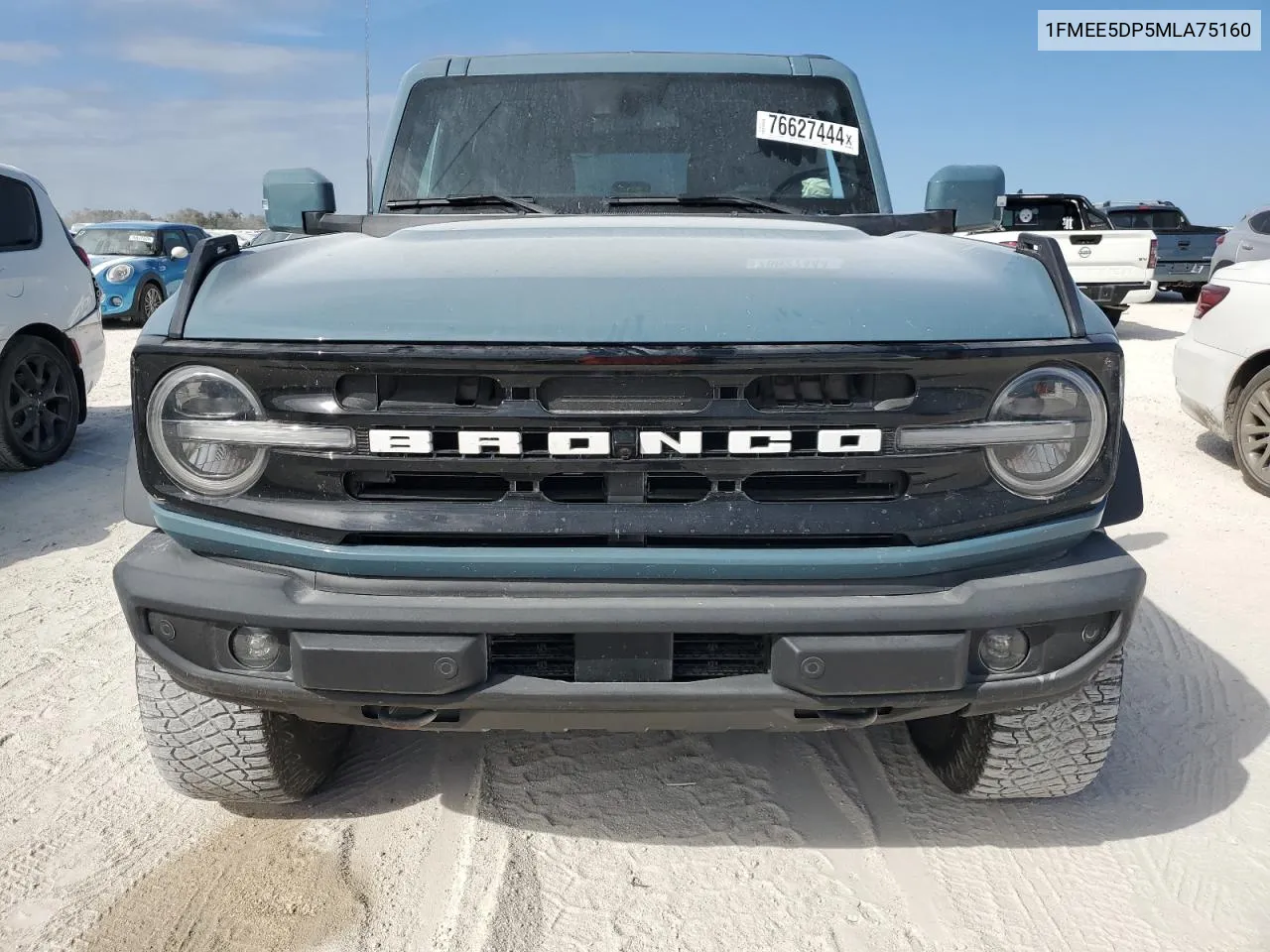 2021 Ford Bronco Base VIN: 1FMEE5DP5MLA75160 Lot: 76627444