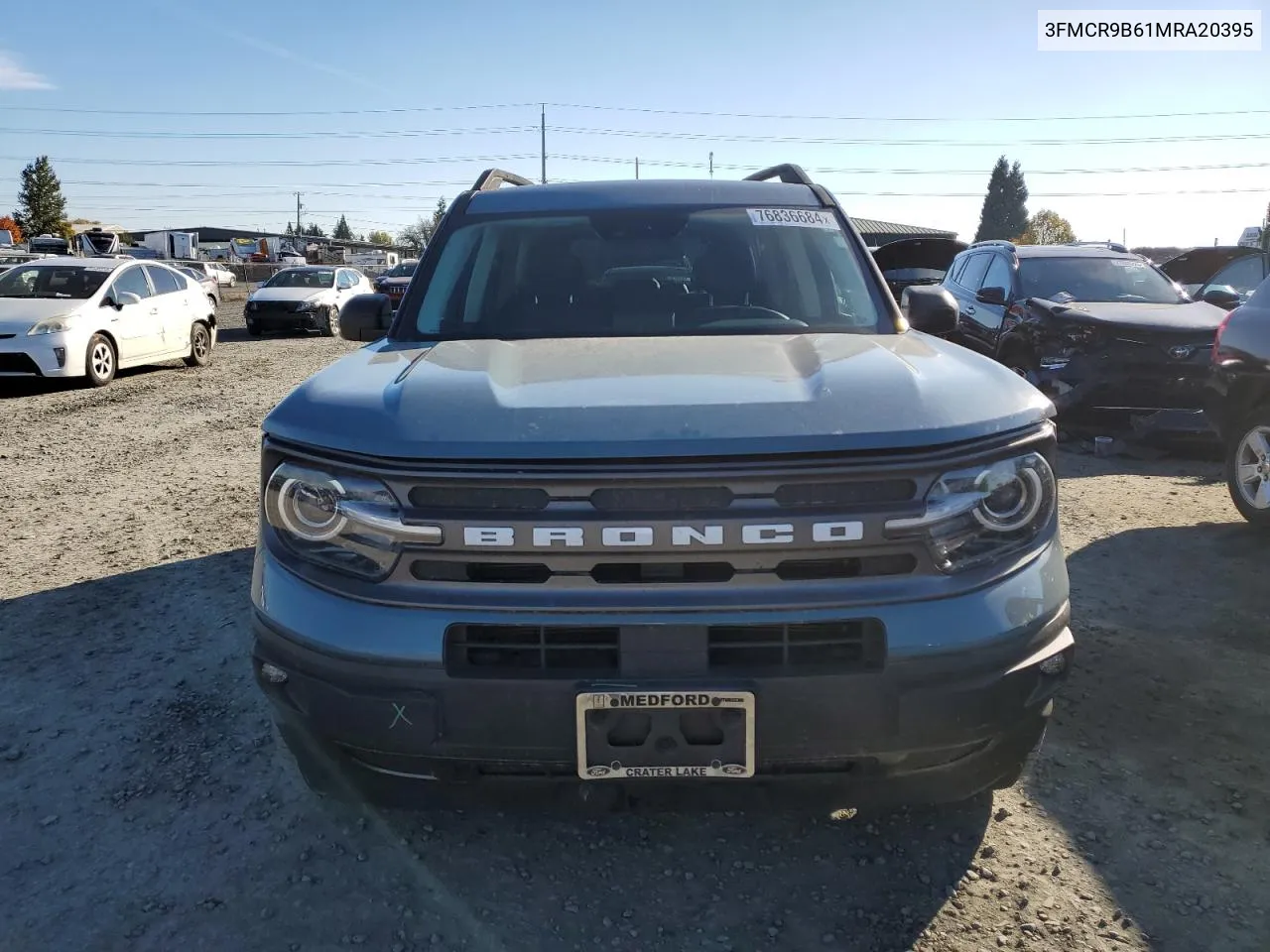 2021 Ford Bronco Sport Big Bend VIN: 3FMCR9B61MRA20395 Lot: 76836684