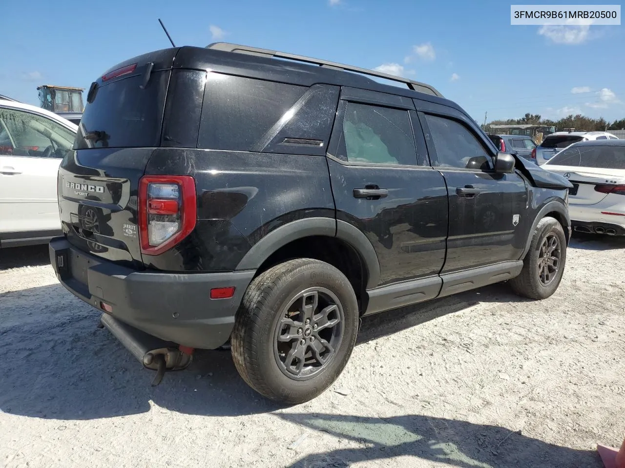 2021 Ford Bronco Sport Big Bend VIN: 3FMCR9B61MRB20500 Lot: 76895764