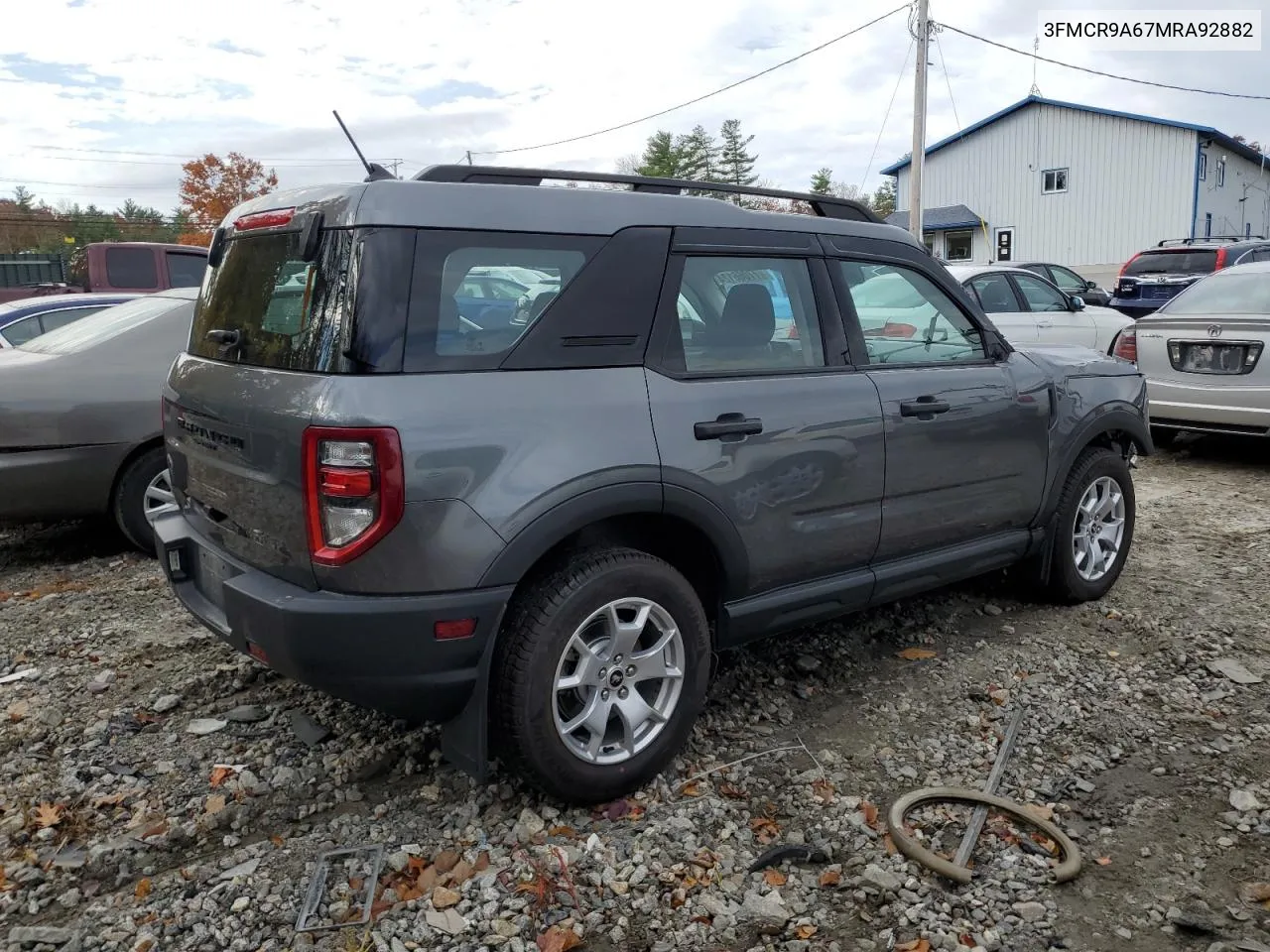 2021 Ford Bronco Sport VIN: 3FMCR9A67MRA92882 Lot: 77066124