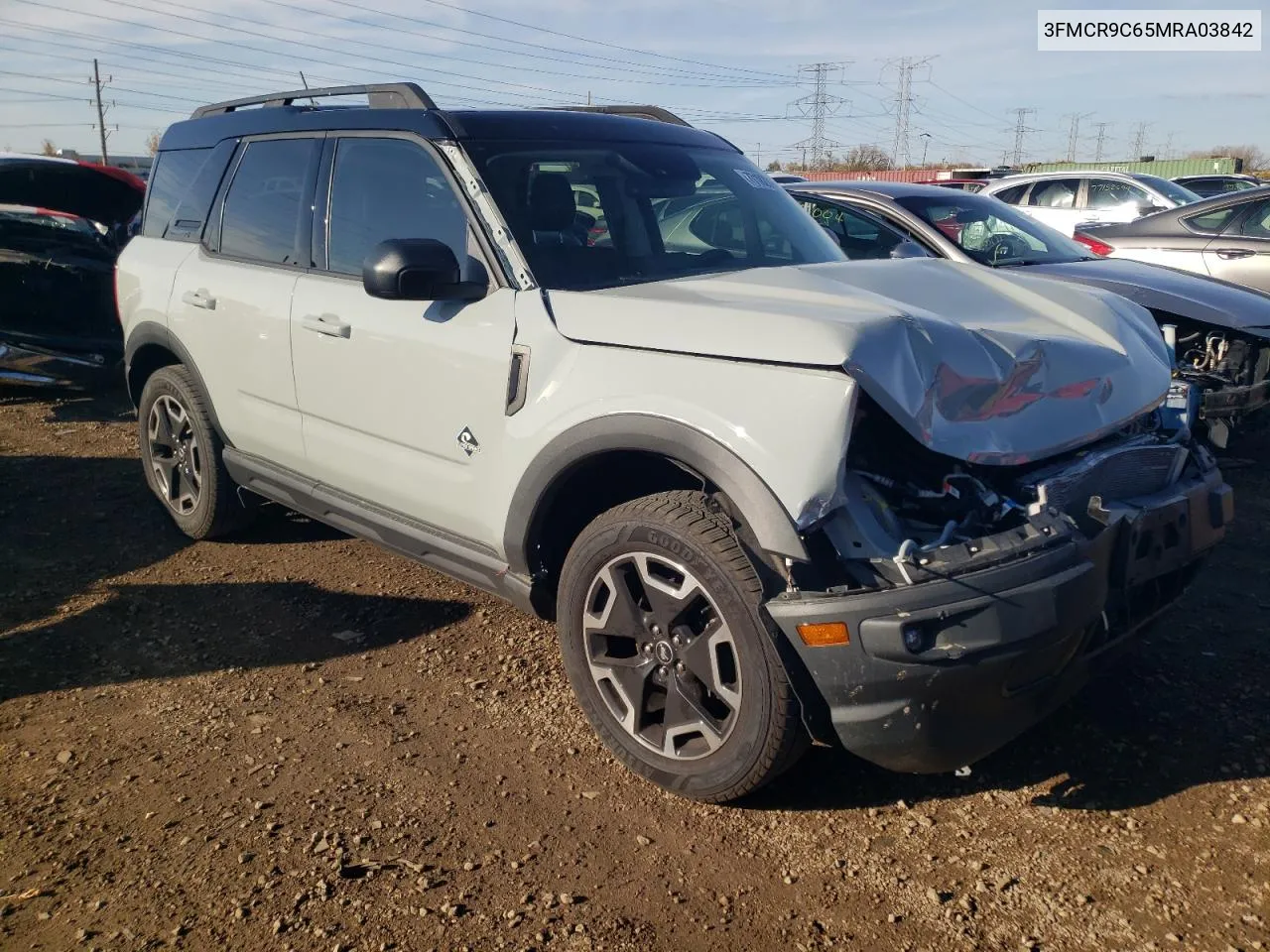 2021 Ford Bronco Sport Outer Banks VIN: 3FMCR9C65MRA03842 Lot: 77182314