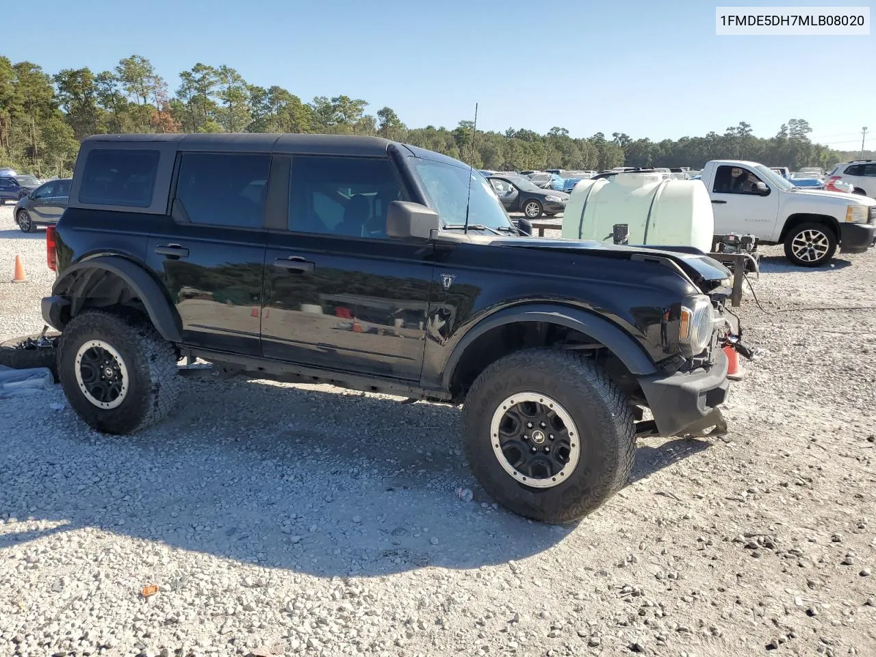 2021 Ford Bronco Base VIN: 1FMDE5DH7MLB08020 Lot: 77231434