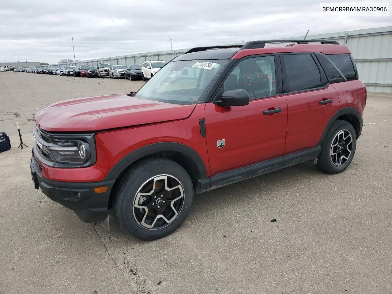 2021 Ford Bronco Sport Big Bend VIN: 3FMCR9B66MRA30906 Lot: 77369754