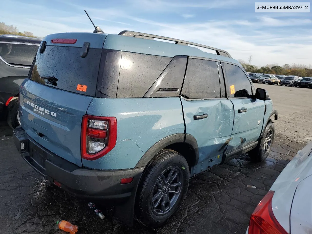 2021 Ford Bronco Sport Big Bend VIN: 3FMCR9B65MRA39712 Lot: 77710724