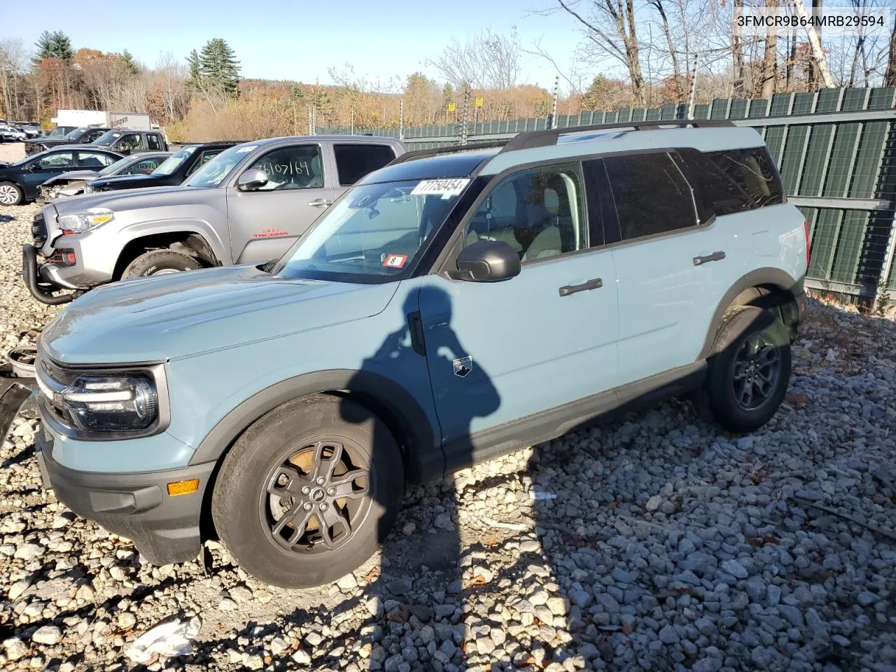 2021 Ford Bronco Sport Big Bend VIN: 3FMCR9B64MRB29594 Lot: 77750454