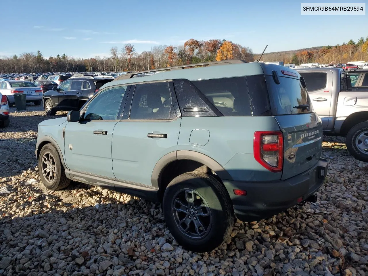 2021 Ford Bronco Sport Big Bend VIN: 3FMCR9B64MRB29594 Lot: 77750454