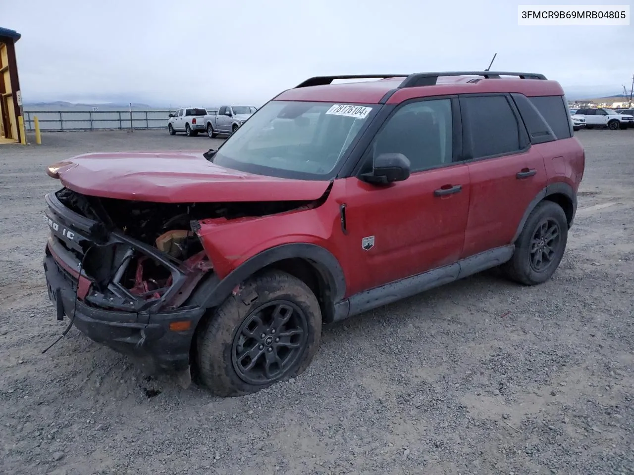 2021 Ford Bronco Sport Big Bend VIN: 3FMCR9B69MRB04805 Lot: 78176104