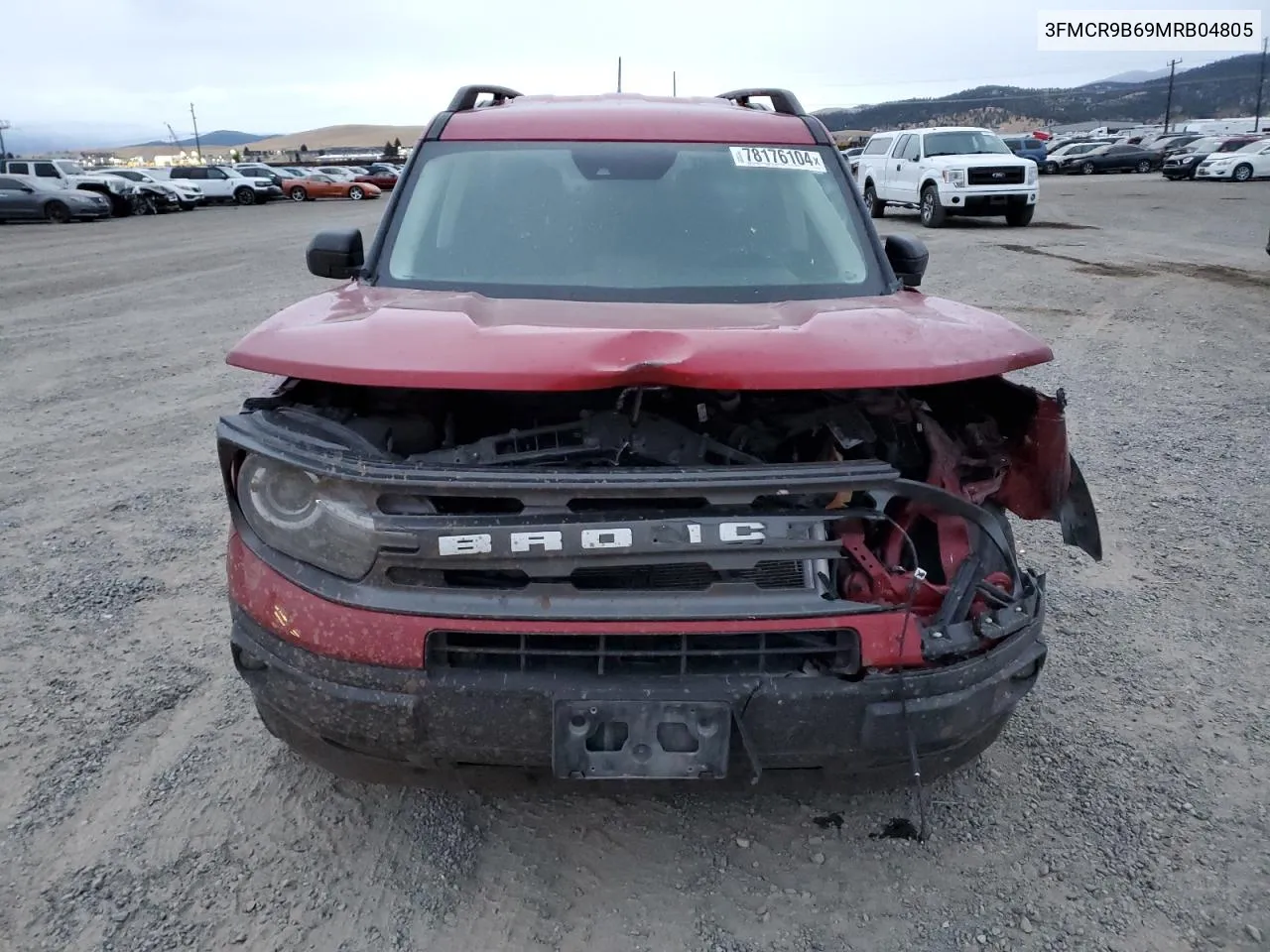 2021 Ford Bronco Sport Big Bend VIN: 3FMCR9B69MRB04805 Lot: 78176104