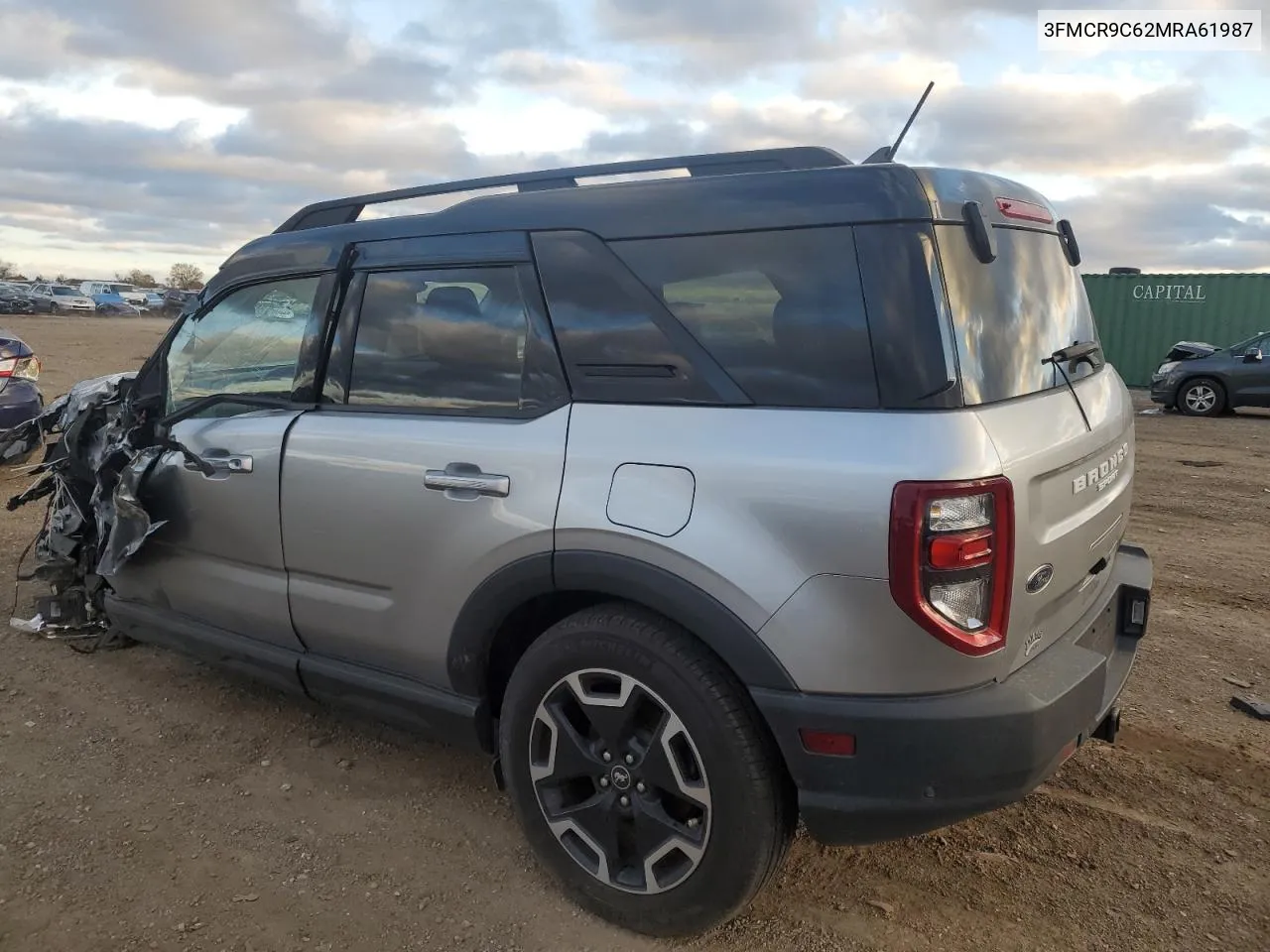 2021 Ford Bronco Sport Outer Banks VIN: 3FMCR9C62MRA61987 Lot: 78655604