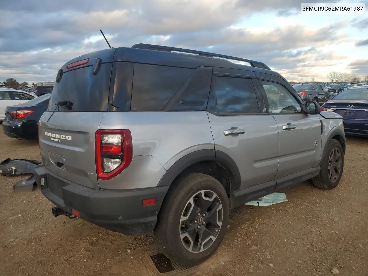 2021 Ford Bronco Sport Outer Banks VIN: 3FMCR9C62MRA61987 Lot: 78655604