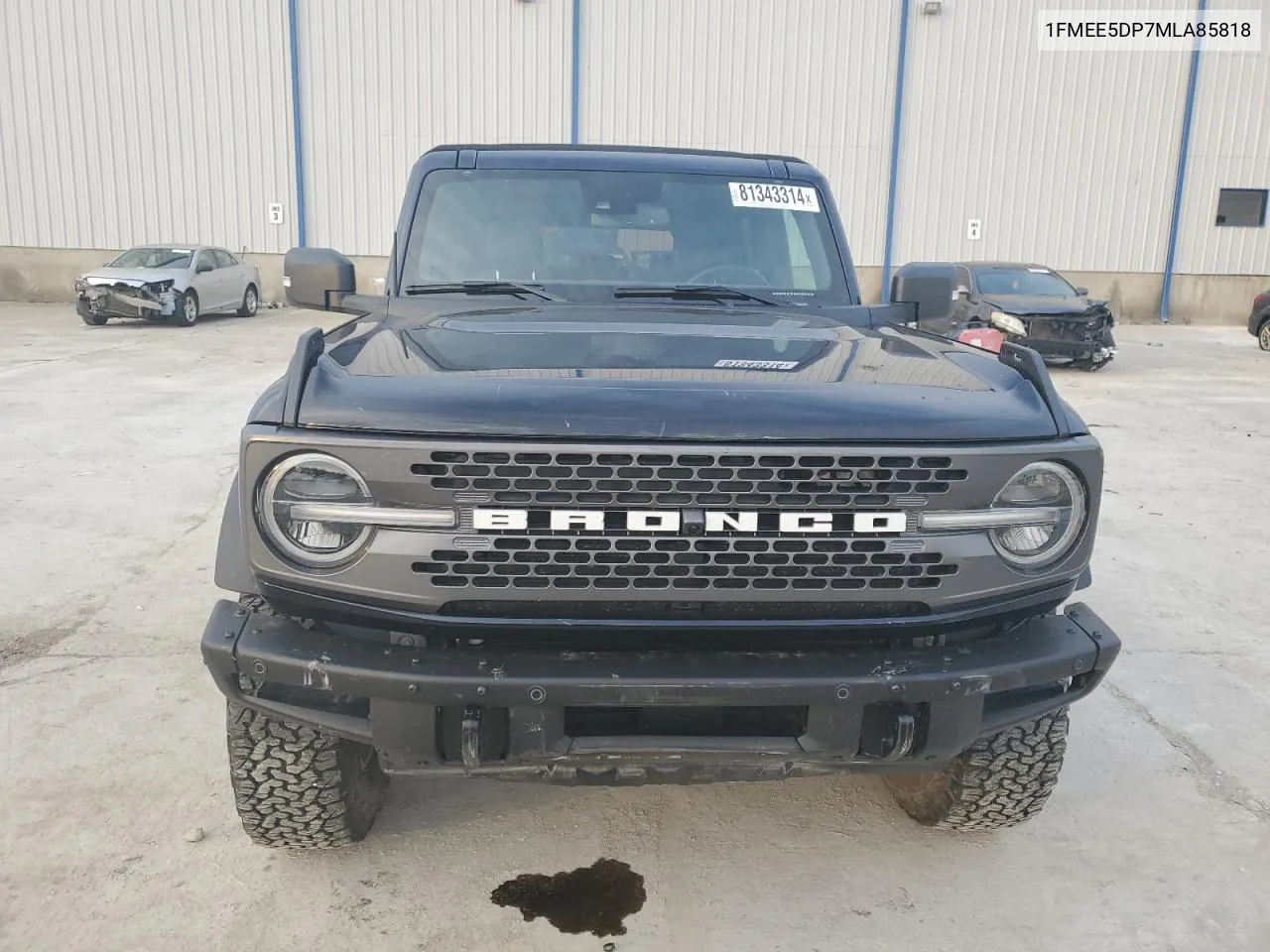 2021 Ford Bronco Base VIN: 1FMEE5DP7MLA85818 Lot: 81343314