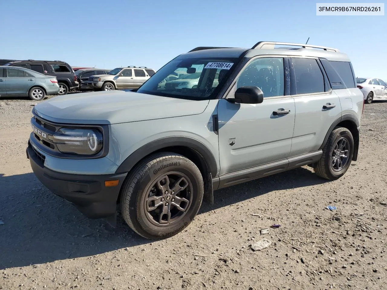 2022 Ford Bronco Sport Big Bend VIN: 3FMCR9B67NRD26261 Lot: 47708614