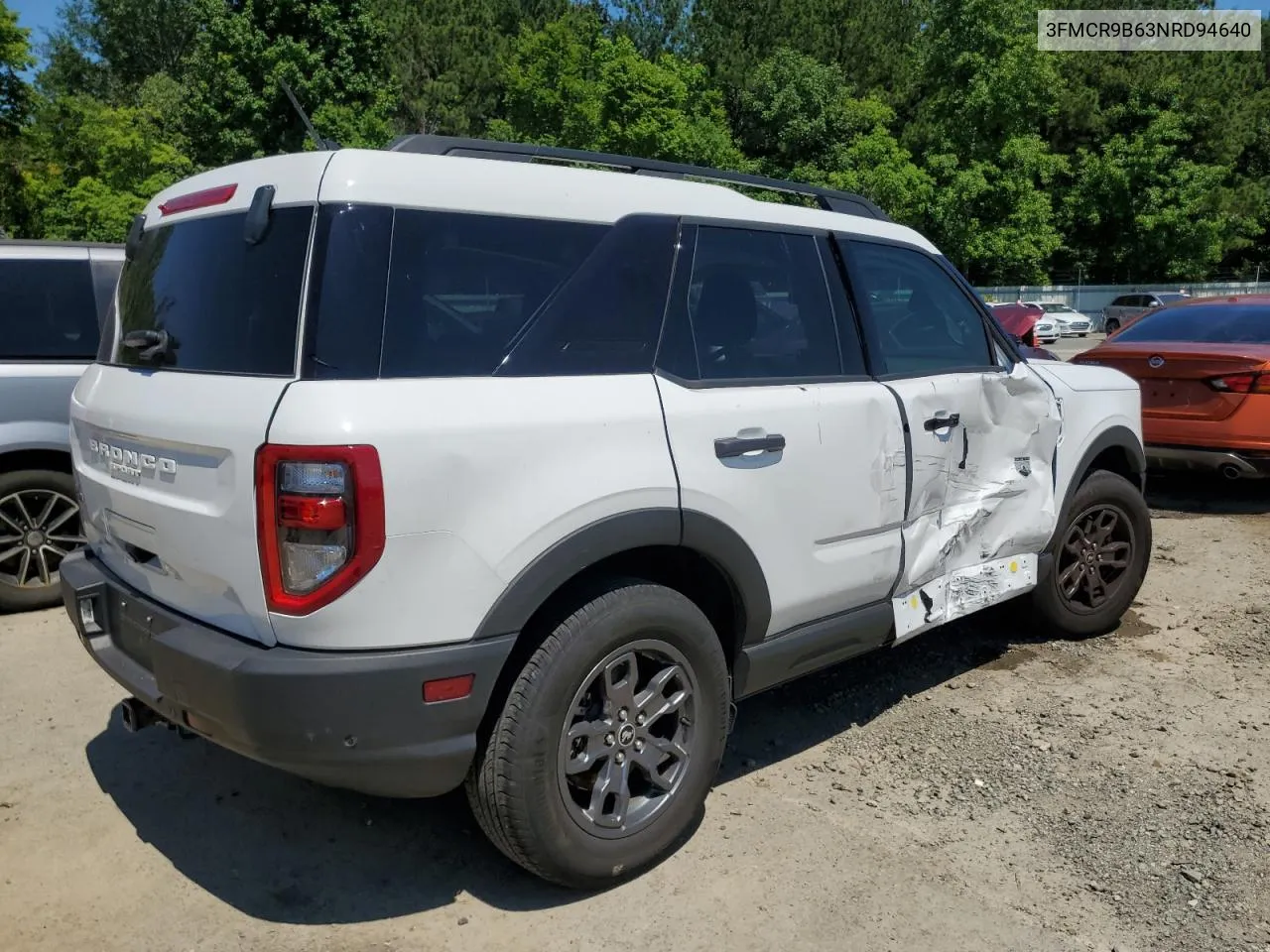 2022 Ford Bronco Sport Big Bend VIN: 3FMCR9B63NRD94640 Lot: 58530214