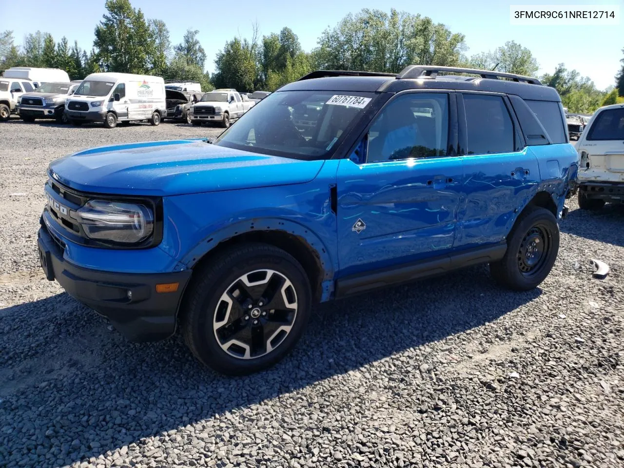 2022 Ford Bronco Sport Outer Banks VIN: 3FMCR9C61NRE12714 Lot: 60761784