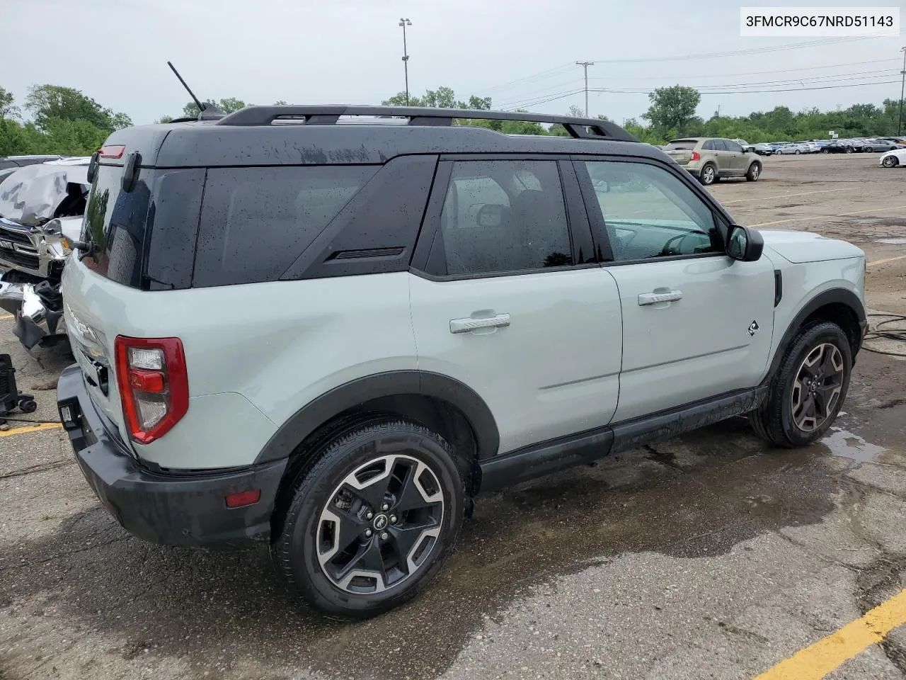 2022 Ford Bronco Sport Outer Banks VIN: 3FMCR9C67NRD51143 Lot: 61629434