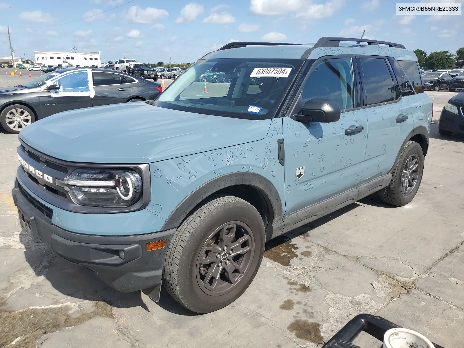 2022 Ford Bronco Sport Big Bend VIN: 3FMCR9B65NRE20333 Lot: 63907504