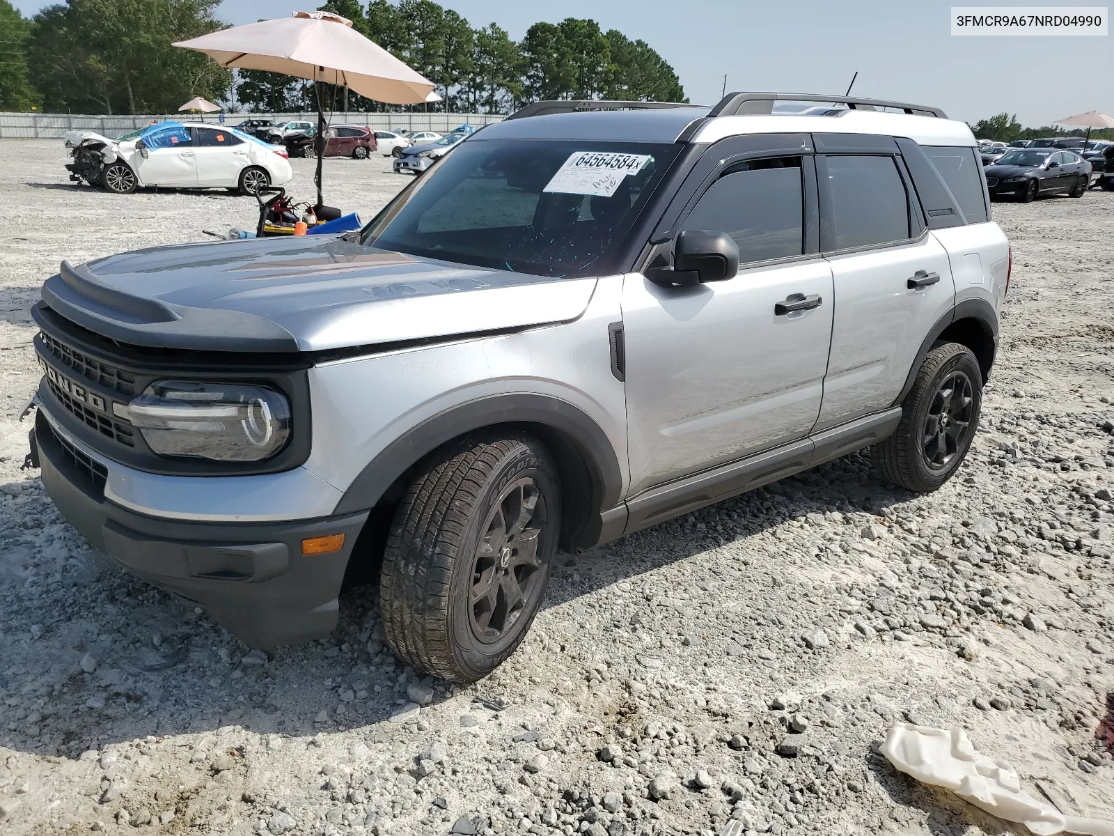 2022 Ford Bronco Sport VIN: 3FMCR9A67NRD04990 Lot: 64564584