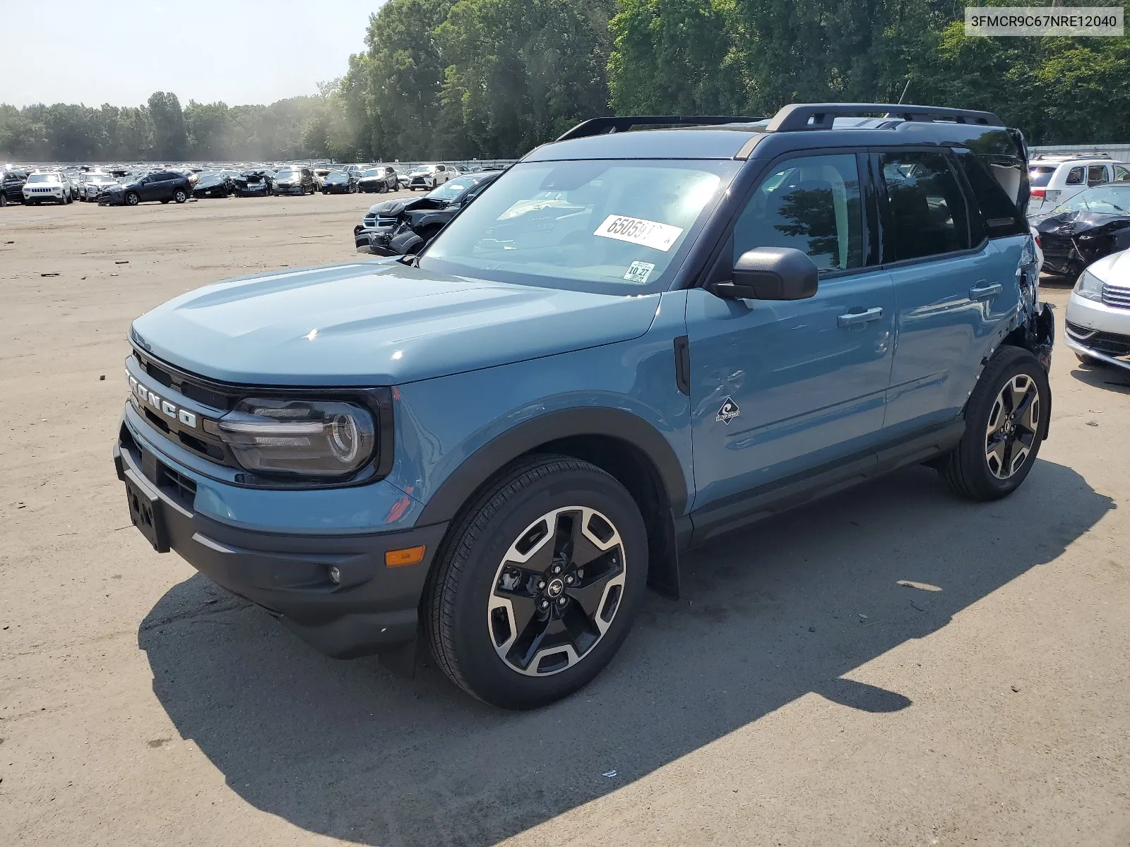 2022 Ford Bronco Sport Outer Banks VIN: 3FMCR9C67NRE12040 Lot: 65059124