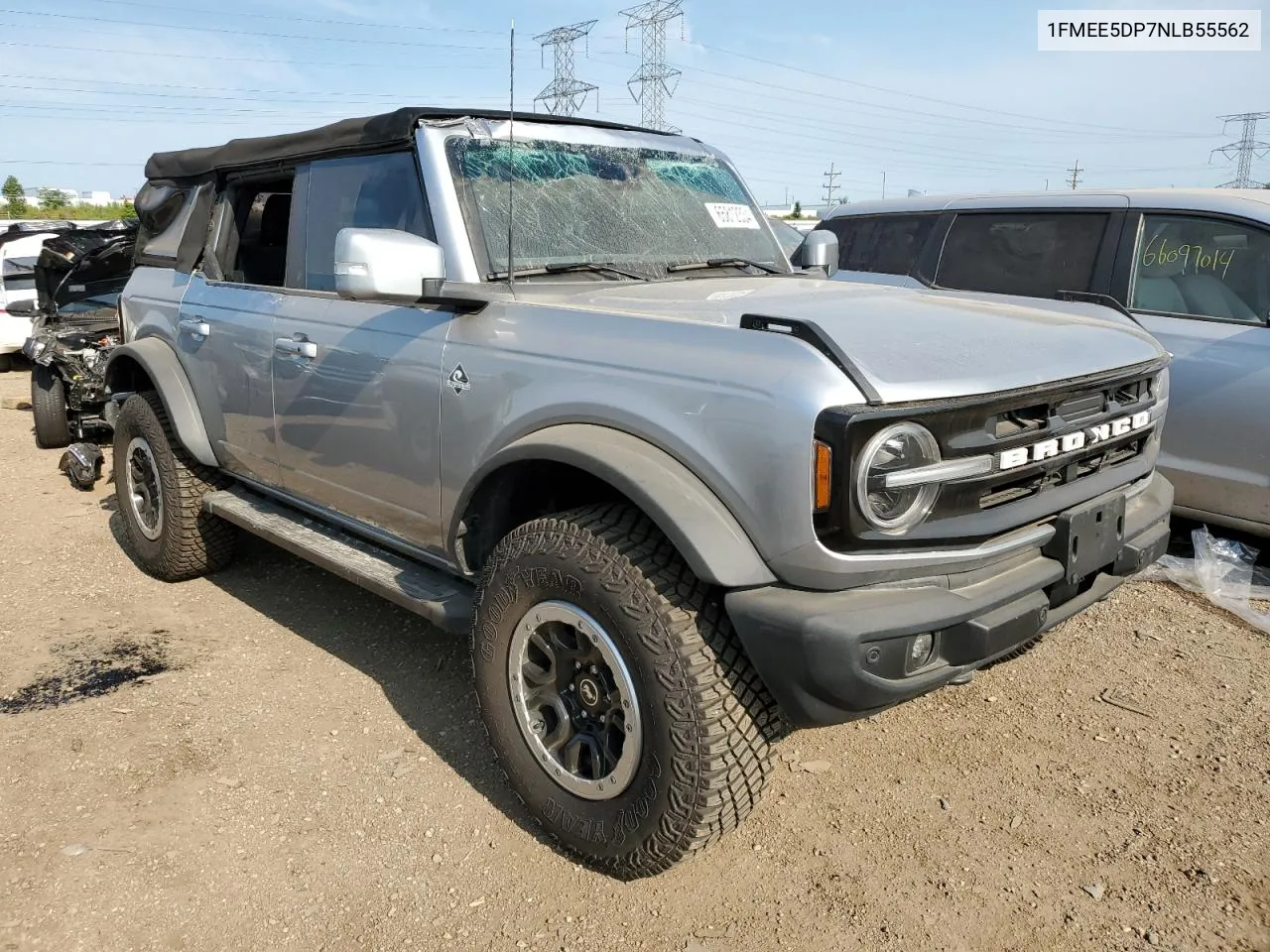 2022 Ford Bronco Base VIN: 1FMEE5DP7NLB55562 Lot: 65812334