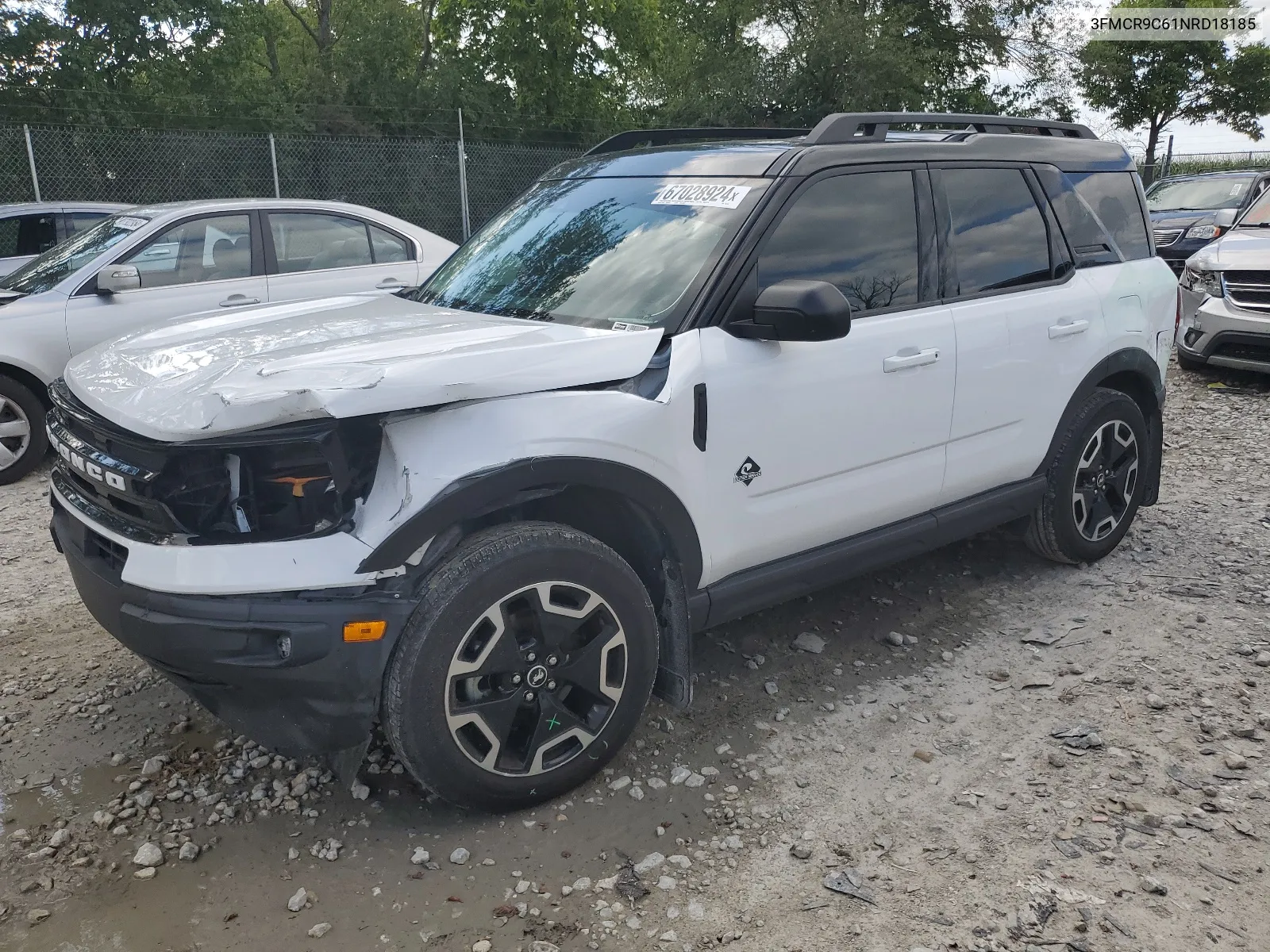 2022 Ford Bronco Sport Outer Banks VIN: 3FMCR9C61NRD18185 Lot: 67028924