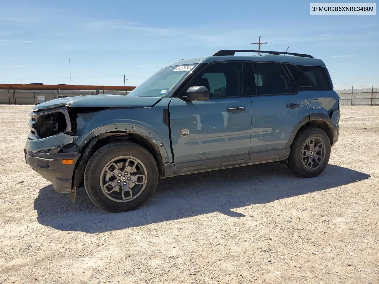 2022 Ford Bronco Sport Big Bend VIN: 3FMCR9B6XNRE34809 Lot: 68298854