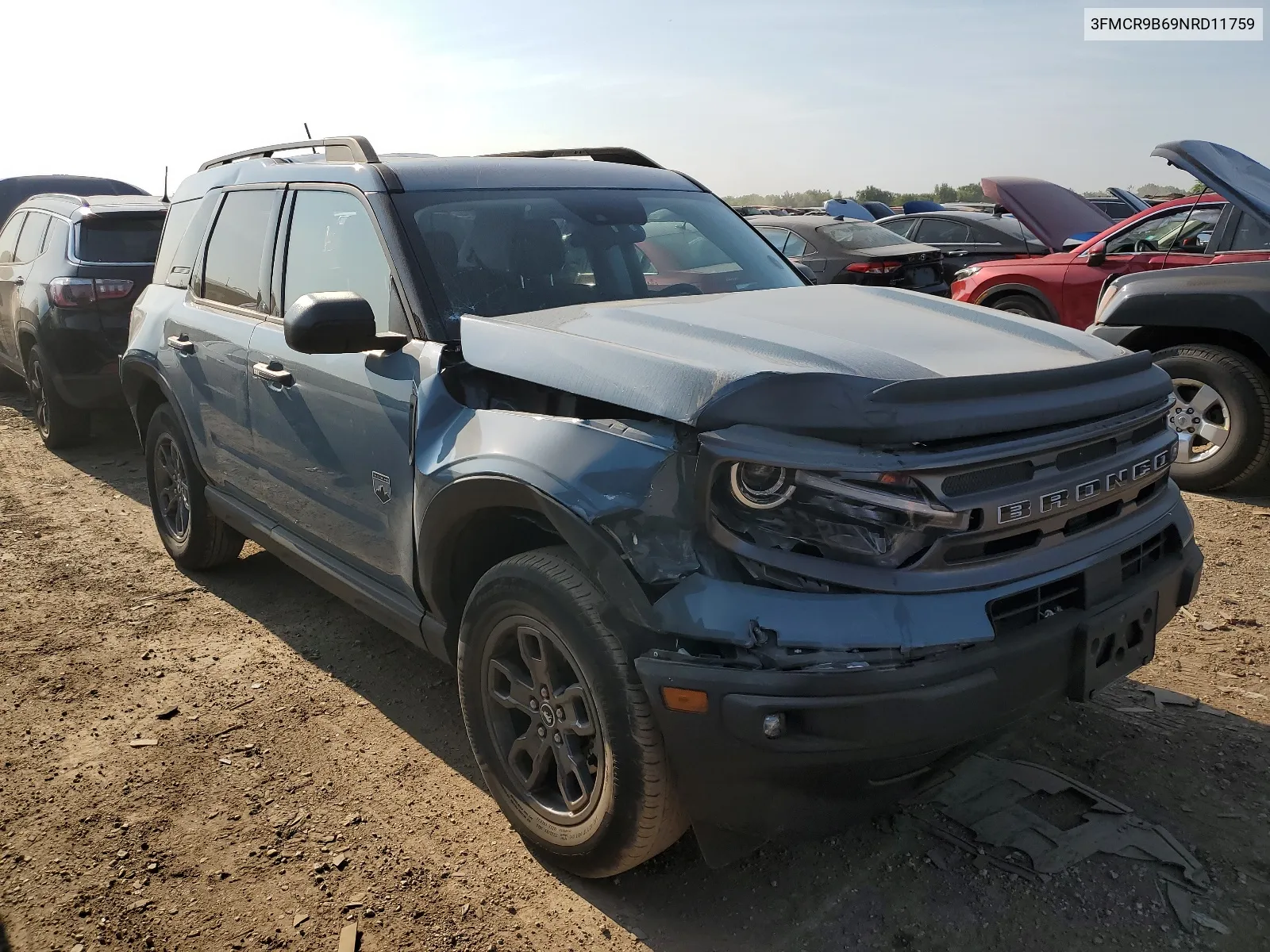 2022 Ford Bronco Sport Big Bend VIN: 3FMCR9B69NRD11759 Lot: 68359364