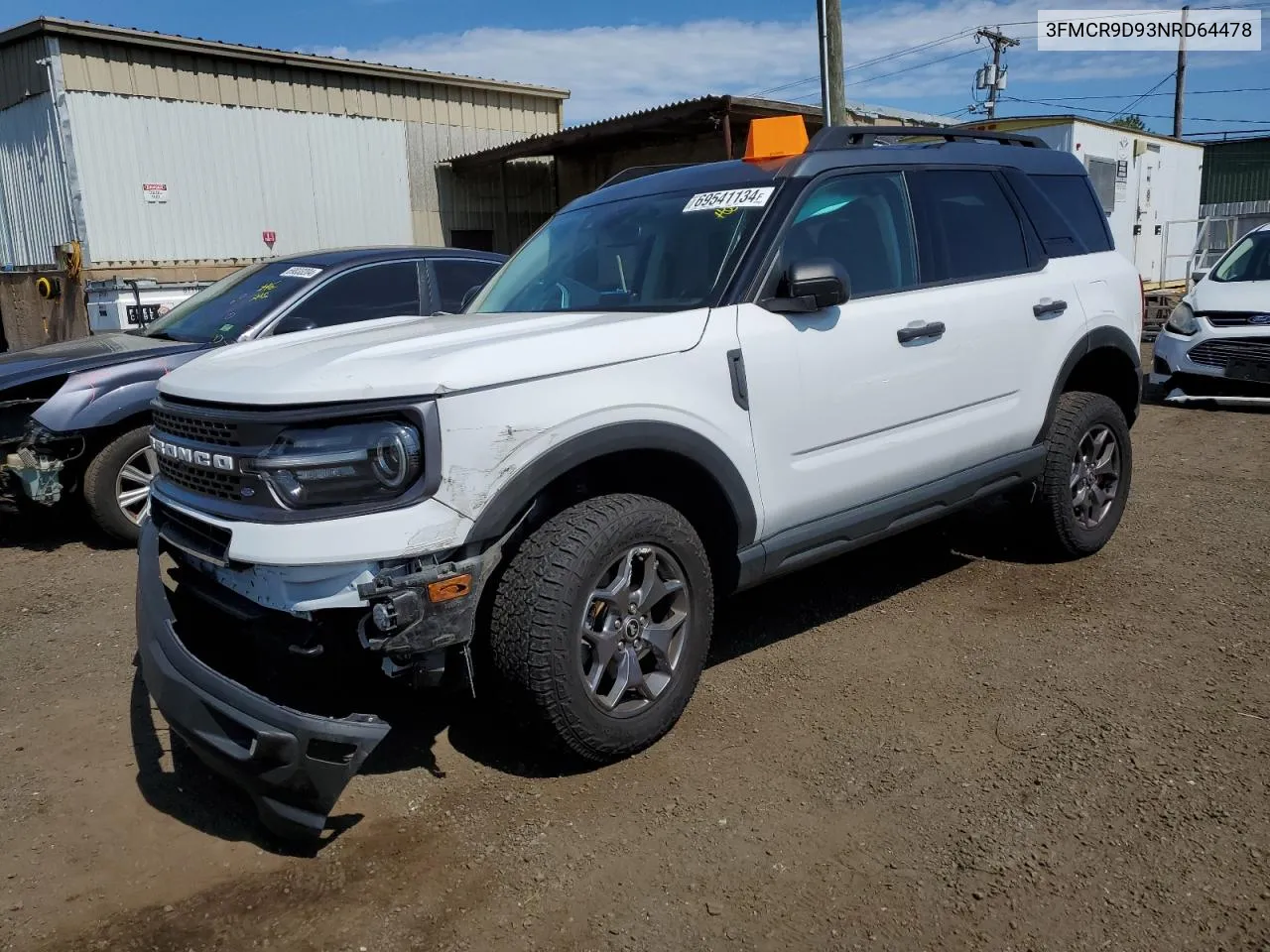 2022 Ford Bronco Sport Badlands VIN: 3FMCR9D93NRD64478 Lot: 69541134