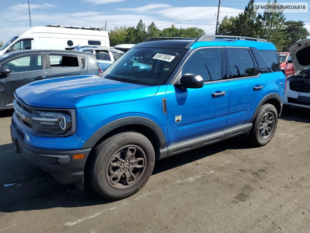 2022 Ford Bronco Sport Big Bend VIN: 3FMCR9B63NRD36818 Lot: 69973504