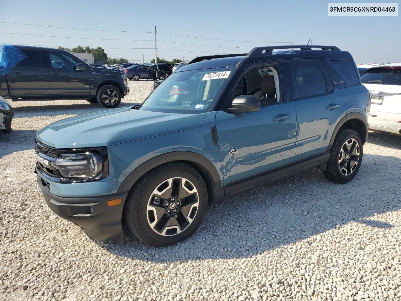 2022 Ford Bronco Sport Outer Banks VIN: 3FMCR9C6XNRD04463 Lot: 70277414