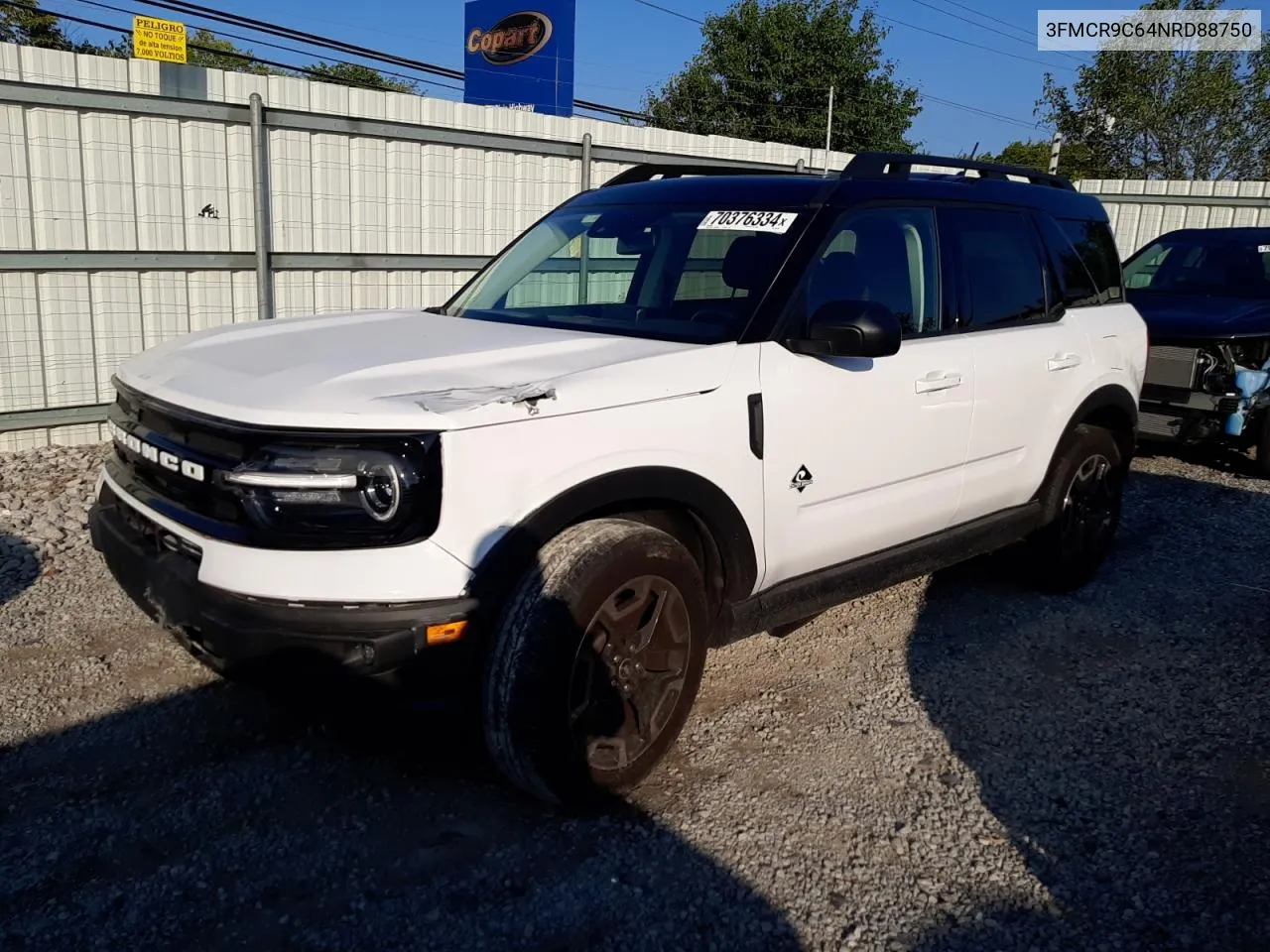 2022 Ford Bronco Sport Outer Banks VIN: 3FMCR9C64NRD88750 Lot: 70376334