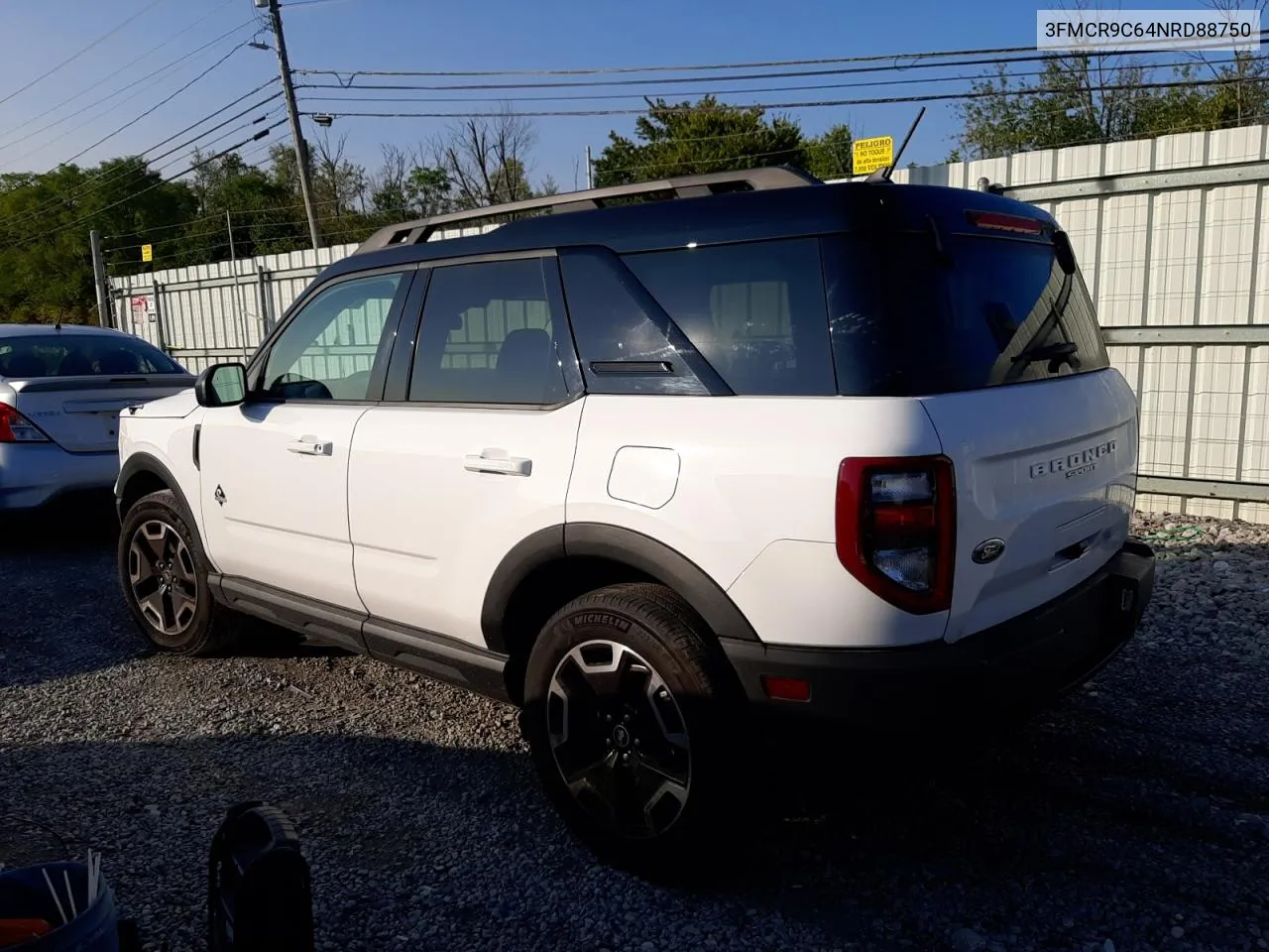 2022 Ford Bronco Sport Outer Banks VIN: 3FMCR9C64NRD88750 Lot: 70376334