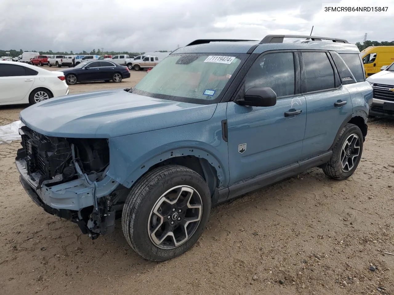 2022 Ford Bronco Sport Big Bend VIN: 3FMCR9B64NRD15847 Lot: 71119424