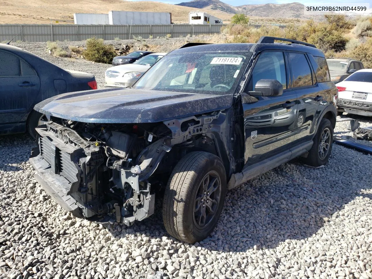 2022 Ford Bronco Sport Big Bend VIN: 3FMCR9B62NRD44599 Lot: 71191124