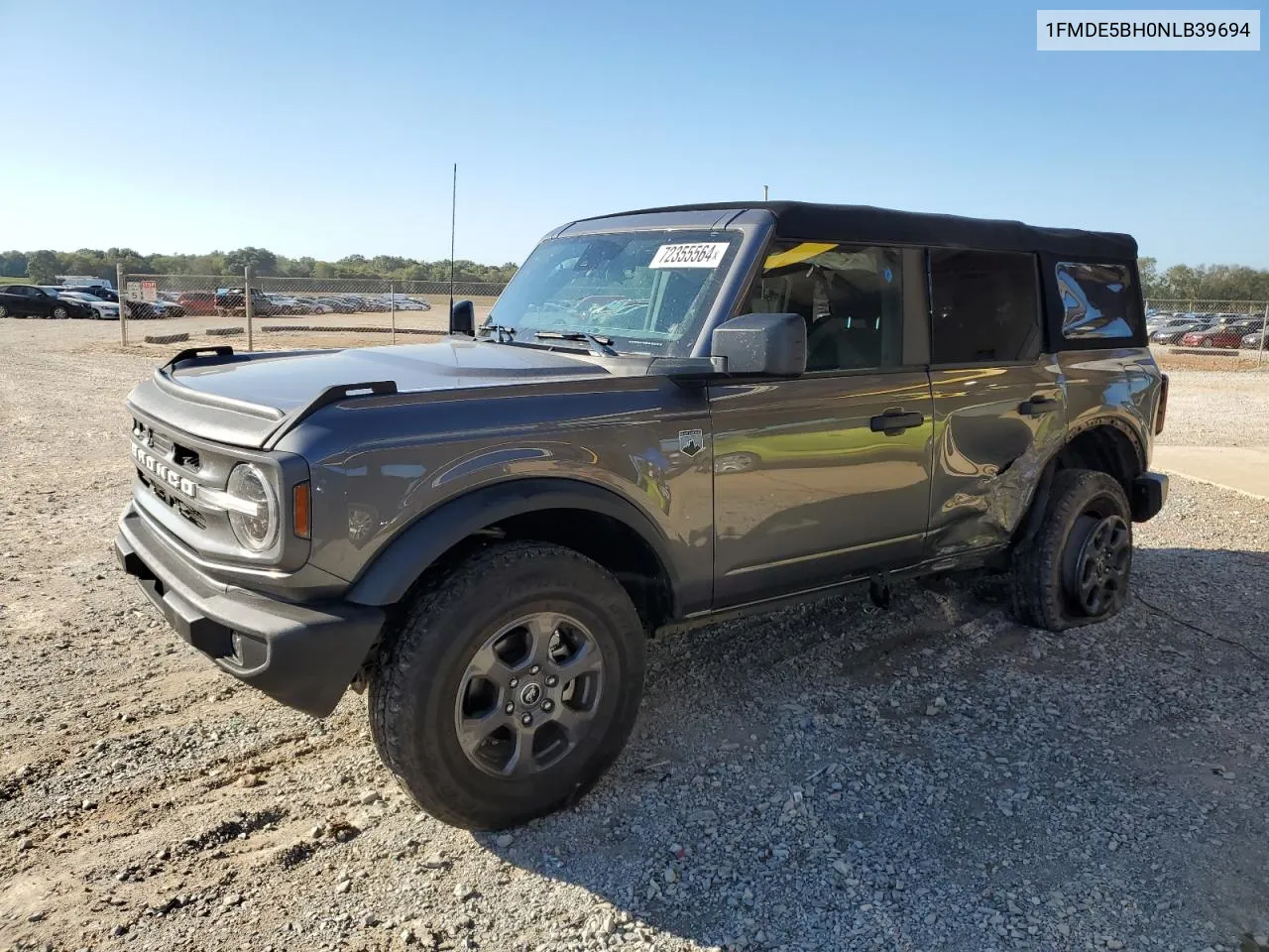 2022 Ford Bronco Base VIN: 1FMDE5BH0NLB39694 Lot: 72355564