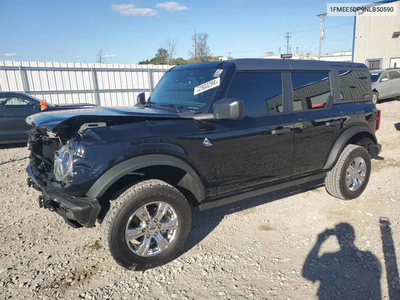 2022 Ford Bronco Base VIN: 1FMEE5DP9NLB50590 Lot: 72503294