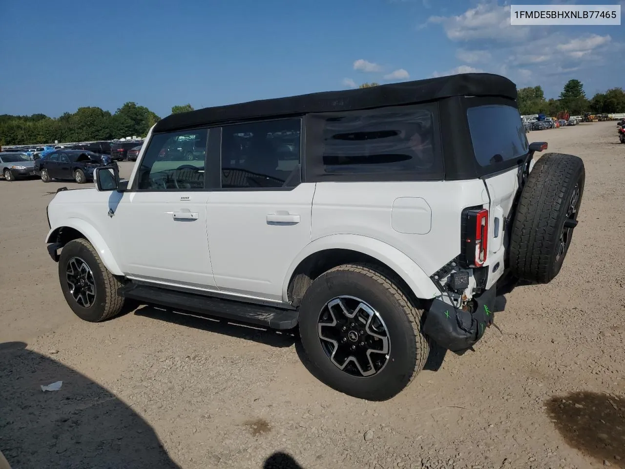 2022 Ford Bronco Base VIN: 1FMDE5BHXNLB77465 Lot: 72546064