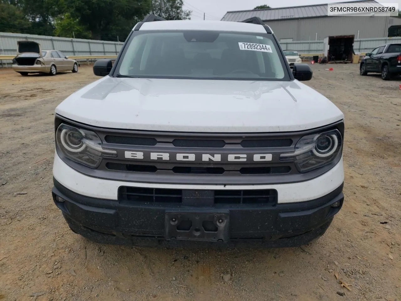 2022 Ford Bronco Sport Big Bend VIN: 3FMCR9B6XNRD58749 Lot: 72892344