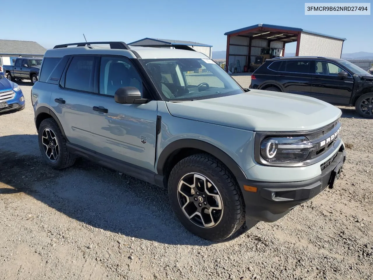 2022 Ford Bronco Sport Big Bend VIN: 3FMCR9B62NRD27494 Lot: 73667364