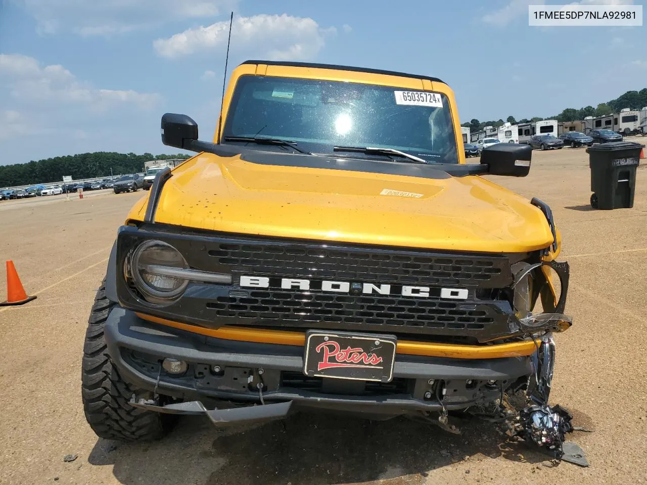 2022 Ford Bronco Base VIN: 1FMEE5DP7NLA92981 Lot: 73673114