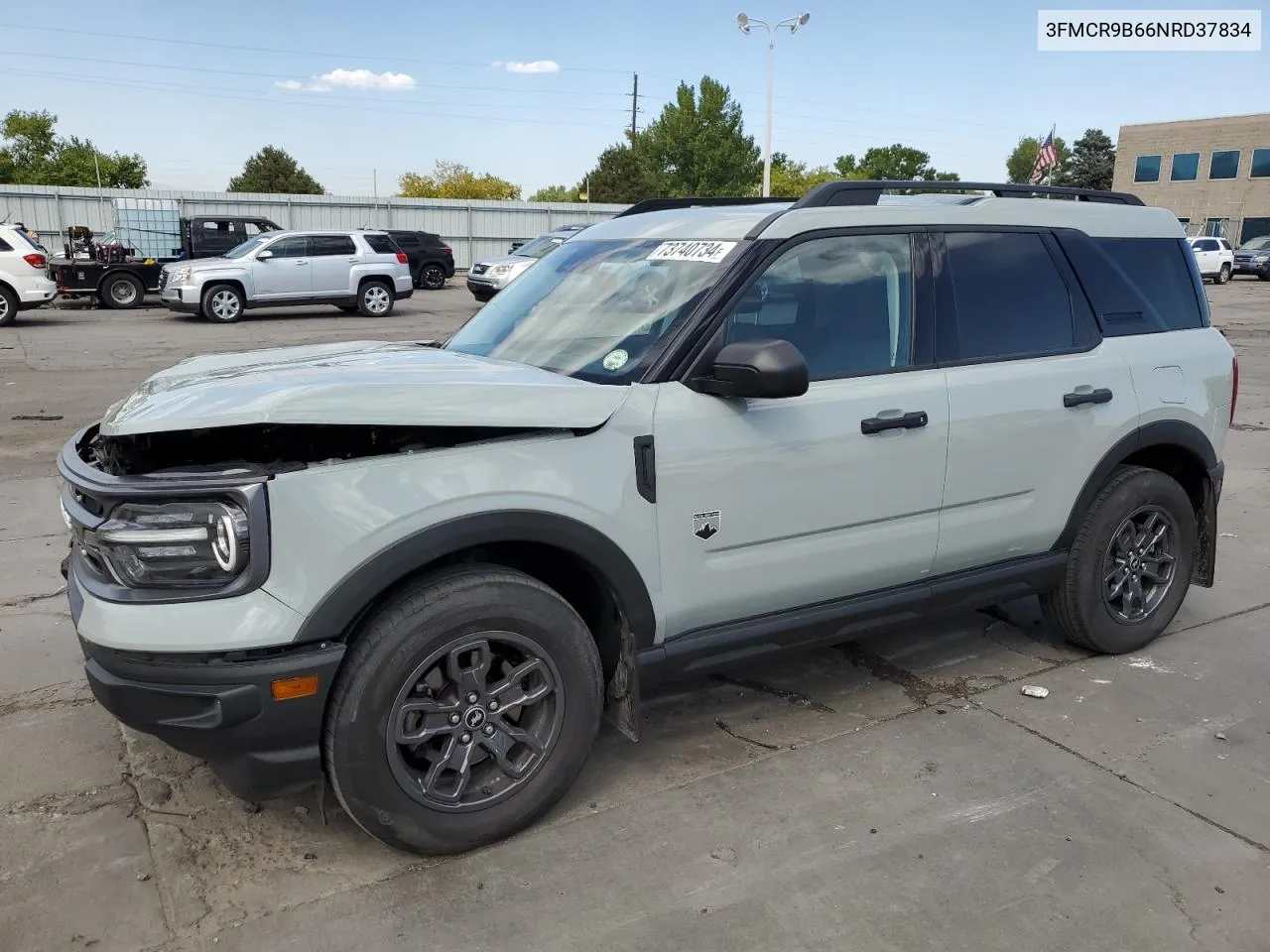 2022 Ford Bronco Sport Big Bend VIN: 3FMCR9B66NRD37834 Lot: 73740734