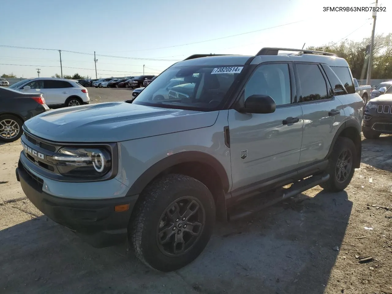 2022 Ford Bronco Sport Big Bend VIN: 3FMCR9B63NRD78292 Lot: 73820514