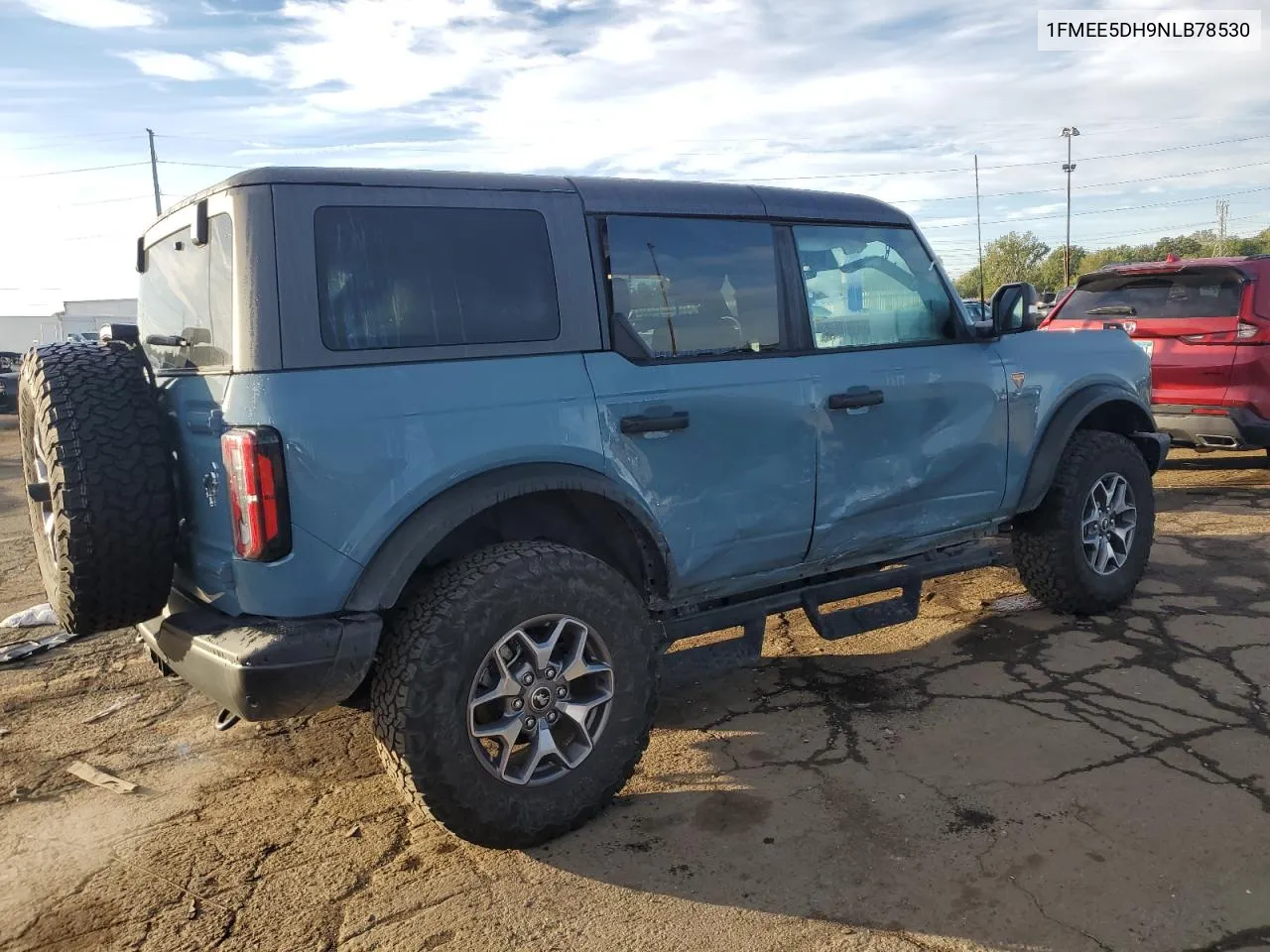 2022 Ford Bronco Base VIN: 1FMEE5DH9NLB78530 Lot: 74058424