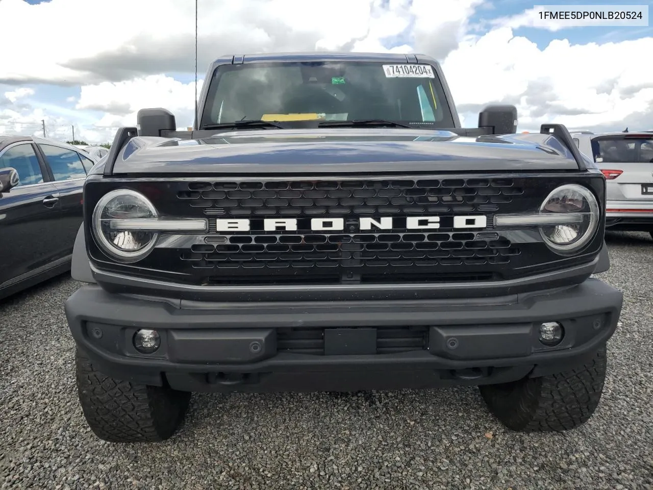 2022 Ford Bronco Base VIN: 1FMEE5DP0NLB20524 Lot: 74104204